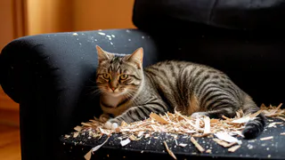 Быстро отучила своих кошек драть диван: до сих пор не нарадуюсь - нужна лишь копеечная вещь