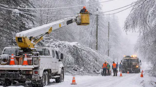 Во Владимирской области энергетики устраняют отключения света после сильного снегопада