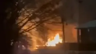 Появилось видео последствий удара ВСУ по жилым домам в Брянской области