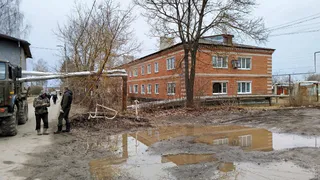 Во Владимире в микрорайоне Энергетик грузовик врезался в теплосеть