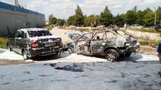 В Скопине загорелся автомобиль