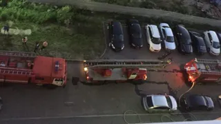 Пожар в Советском районе на ул. Крахмалева.