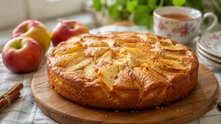 Пышная шарлотка без сахара и хлопот: 4 яблока, щепотка корицы — и через 35 минут можно подавать к чаю