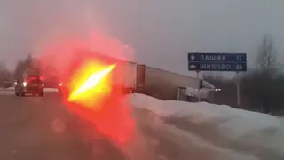 ДТП в Касимовском районе: огромный полуприцеп ушел в кювет