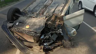 Появились фото с места ДТП на улице Есенина