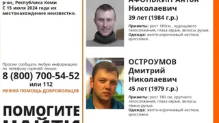 В Коми с середины июля ищут 2-х пропавших людей в коричневых костюмах