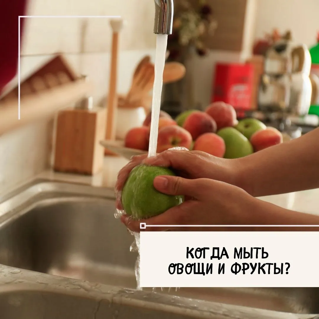 Овощи и фрукты мыть сразу после покупки или непосредственно перед едой?