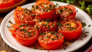 Быстрые закусочные помидоры с чесноком и зеленью — готовятся за минуту, со стола улетают быстрее, чем шашлык