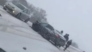 На трассе Рязань – Спасск иномарка улетела в кювет