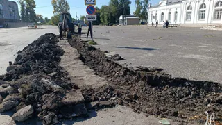 В Гусь-Хрустальном начали ремонт территории у вокзала
