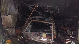 В Чувашии на Ленкома в гараже сгорел автомобиль