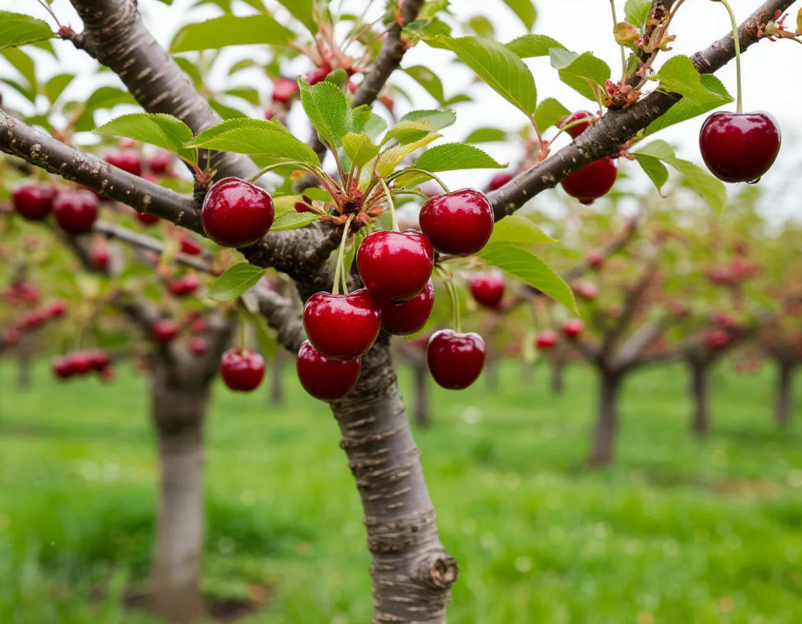 Вишне весной — обязательно: всего 600 граммов на 10 литров — и ягод нарастет куча: будут крупнее сливы и слаще меда