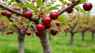 Вишне весной — обязательно: всего 600 граммов на 10 литров — и ягод нарастет куча: будут крупнее сливы и слаще меда