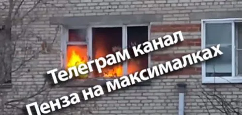 В Сердобске 9 огнеборцев ликвидировали возгорание в многоквартирном доме