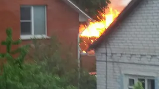 В Рыбном произошел серьезный пожар - сгорел жилой дом