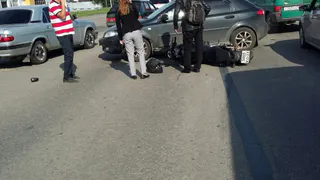 В Рязани мотоциклист врезался в "Шевроле"