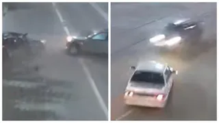 Три автомобиля: массовое ДТП на Циолковского засняли камеры