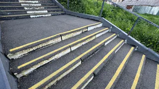 Начался ремонт лестницы к памятнику Андрея Рублева во Владимире