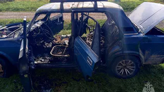 ВАЗ 2105 сгорел в Игринском районе в Удмуртии