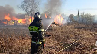 В Чувашии огненная стихия перекинулась с поля на населенный пункт