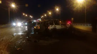 Массовая авария под Рязанью попала на видео