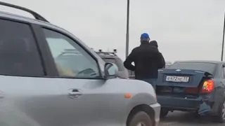 По пути в Рязань на Солотчинском мосту произошла массовая авария