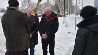 В Сасове проводили троих мужчин на сборный пункт военкомата для дальнейшего участия в СВО