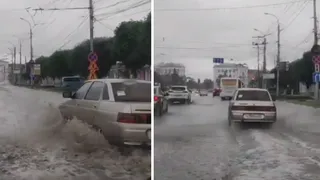 Чуть-чуть потоп: из-за ливня Первомайский проспект скрылся под водой