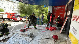 В Камешково ликвидировали учебный пожар в торговом центре