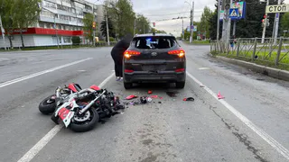 Во Владимире мотоциклист разбился в ДТП с легковушкой