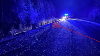 Грузовик съехал в кювет на трассе в Прилузье Коми