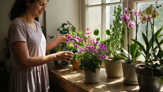 Растворяю 1 ампулу и поливаю цветы: орхидея и фикус вновь выглядят свежими, а их корни крепкие