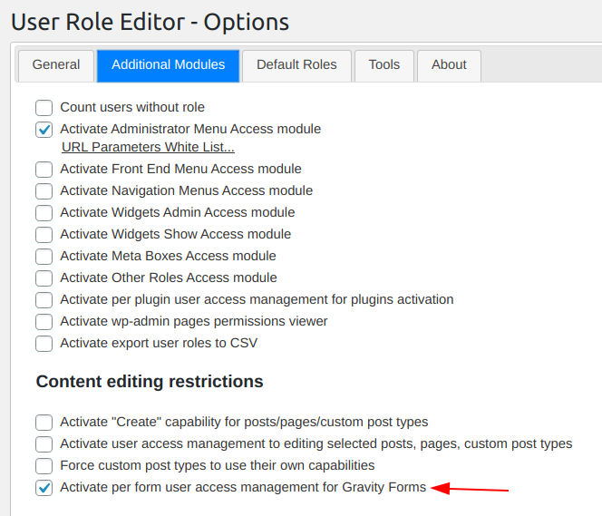 Restrict Users Access To Gravity Forms User Role Editor