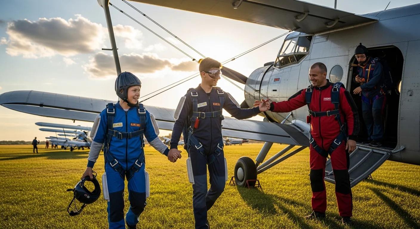 Прыжок с парашютом в СПб: неожиданный, но идеальный семейный подарок для смелых