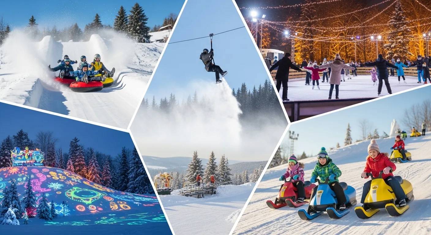 Какие аттракционы работают зимой: топ развлечений для активного отдыха в холодное время года