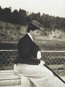 Вера Саввична Самарина в поездке на пароходе по Волге. Июнь 1902 года