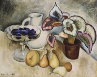 Машков И. И., Натюрморт с белым кувшином и фруктами. 1913г.jpg
