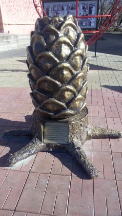 Памятник кедровой шишке. Нижнеудинск.jpg