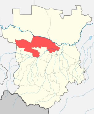 Грозненский район на карте