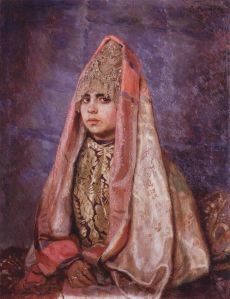 Виктор Михайлович Васнецов. Боярышня (портрет Веры Саввичны Мамонтовой), 1884 год