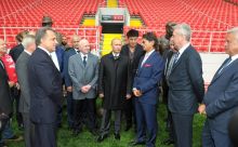 На открытии футбольного стадиона «Мордовия Арена» в Саранске (27 августа 2014)