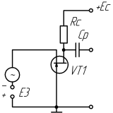 Схема включения полевого транзистора с общим затвором