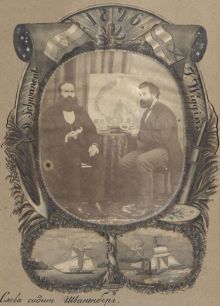 Давид Шваненберг и Джозеф Уиггинс на фото 1876 года