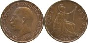 Пенни Паттен 1933 года, выпущенный Королевским монетным двором