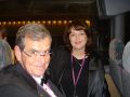 Нобелевские лауреаты Аарон Чехановер (химия, 2004) и Линда Бак (медицина, 2004) в Нью-Йорке