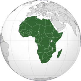 Африка на карте полушария