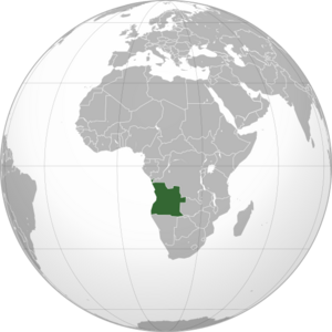 Ангола на карте мира