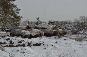 Российские танки на Украине зимой 2022 г.