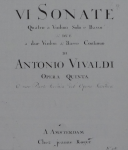 Обложка второго произведения Антонио Вивальди,