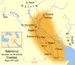 Babilonia durante la dinastía Casitas Siglo XIII adC ES.svg